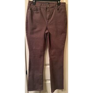 NYDJ Billie Mini Bootcut Jeans Womens 8 Coffee Bean Brown High Rise Lift Tuck